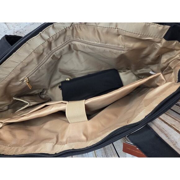 LoveVook Black Travel Bag Laptop Bag Suitcase Bag Zipper Compartments - Picture 3 of 3